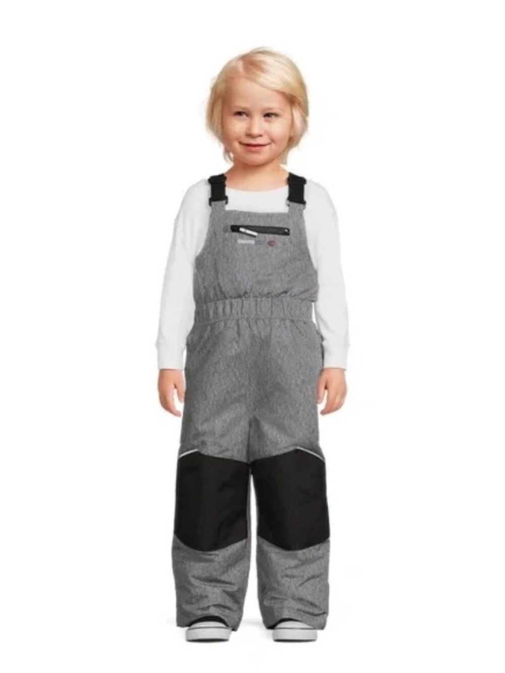 SWISS TECH Toddler Unisex Gray Winter Snowbibs – Sz 2T
